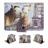 Tablet-etui med heste og Eiffeltårnet