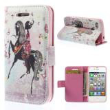 iPhone 4 Bling-etui med pige til hest