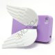 iPhone 4 4S 3D TPU Cover Med Englevinger - Lilla