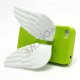 iPhone 4 4S 3D TPU Cover Med Englevinger - Grøn