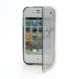 Dobbelt iPhone 4 4S TPU Cover - Gennemsigtig Grå