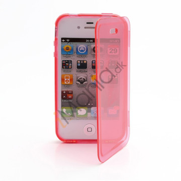 Dobbelt iPhone 4 4S TPU Cover - Gennemsigtig Rød