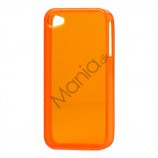 Blankt gennemsigtigt iPhone 4 cover (TPU) - Gennemsigtig Orange