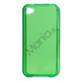 Blankt gennemsigtigt iPhone 4 cover (TPU) - Gennemsigtig Grøn