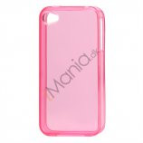 Blankt gennemsigtigt iPhone 4 cover (TPU) - Gennemsigtig Pink
