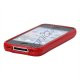 TPU cover til iPhone 4 og 4S med tredimensionelt mønster - Rød