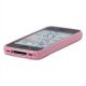 TPU cover til iPhone 4 og 4S med tredimensionelt mønster - Pink