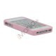 GlitterPulver TPU-Gummicover til iPhone 4 4S - Pink