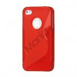 iPhone 4 cover med S-mønster - Rød